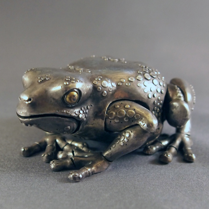 Sterling Silver Articulated Frog