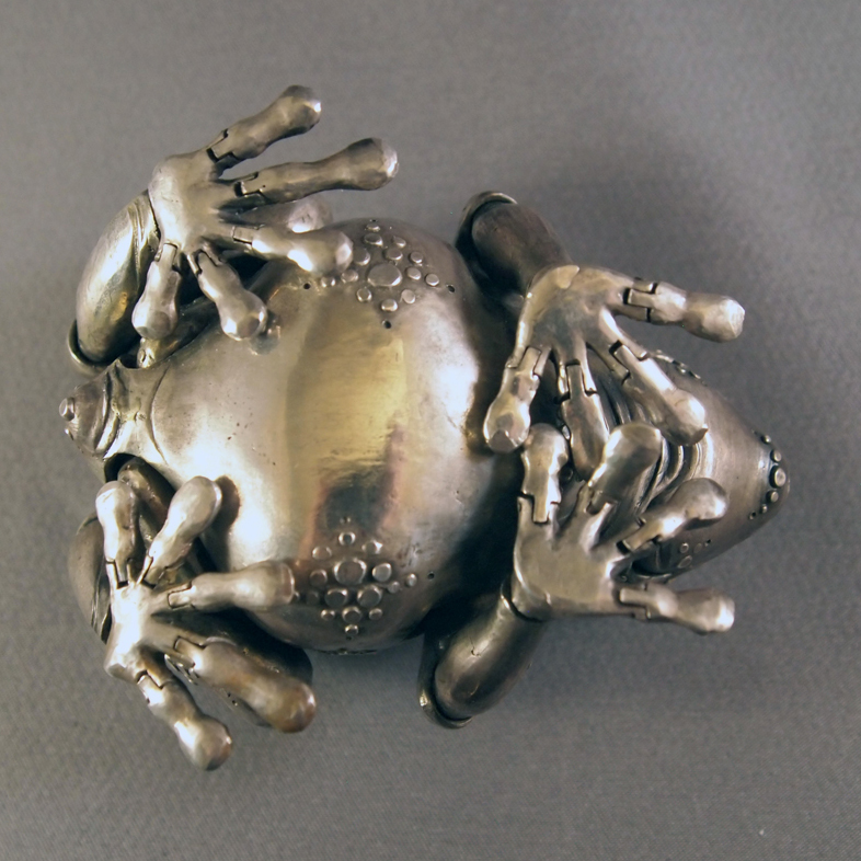 Sterling Silver Articulated Frog