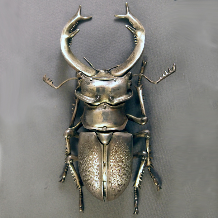 Sterling Silver Articulated Staghorn Beetle